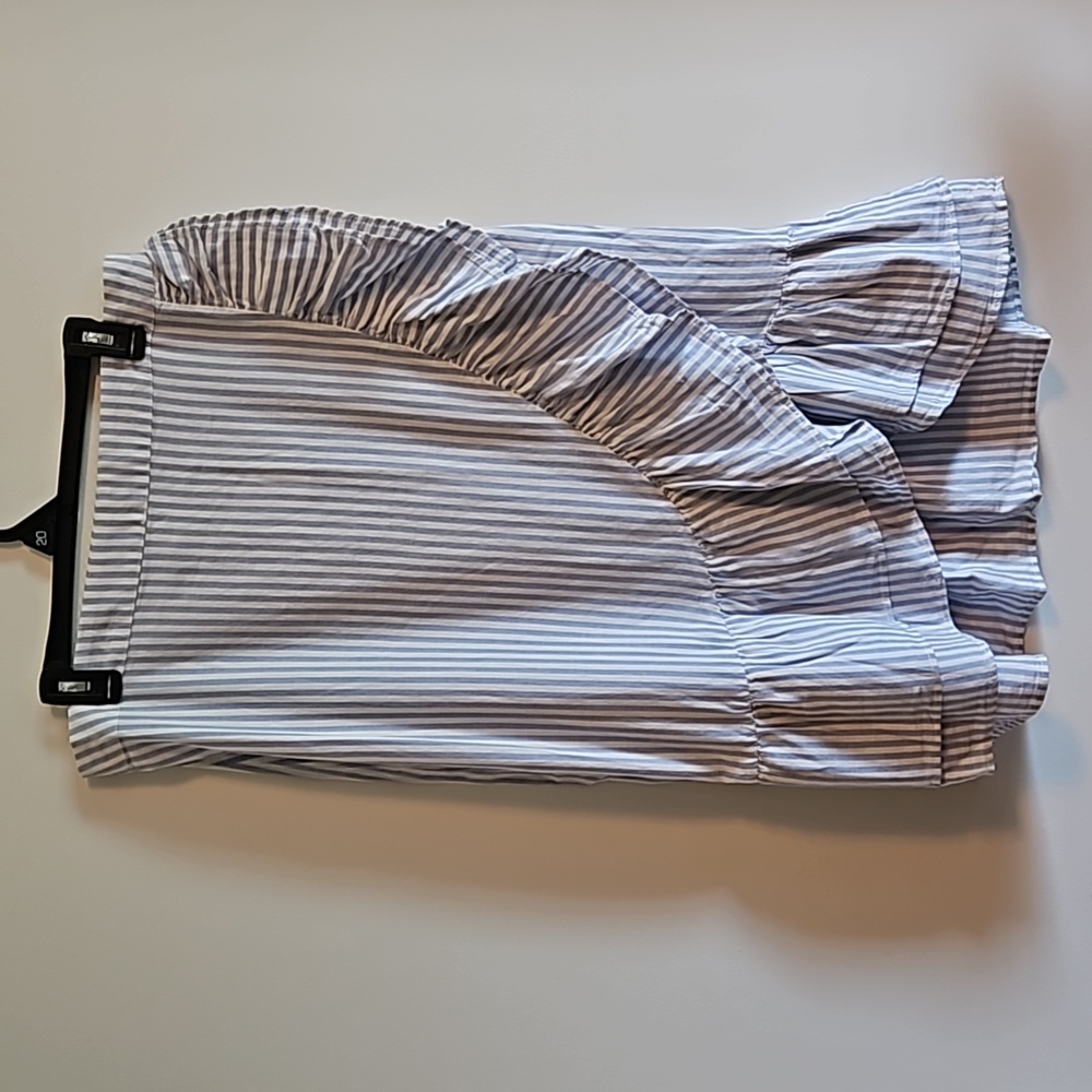 GAP Blue and White Stripe Skirt 12 NWT